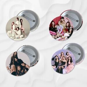 ITZY 1.5 inch Pinback Button 4 Pack KPop Music Group Stocking Stuffer